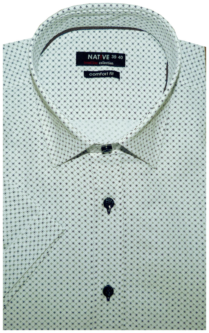Pánská košile (potisk) s krátkým rukávem, vel. 39/40 - Native N170/101