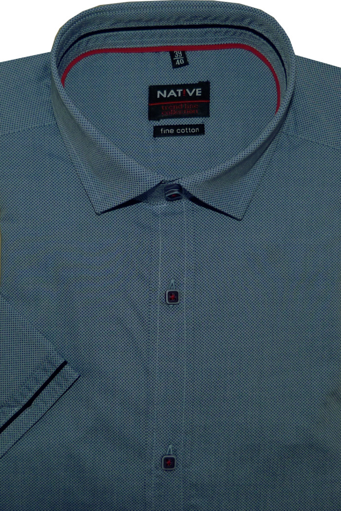 Pánská košile (potisk) s krátkým rukávem, vel. 39/40 - Native N170/030