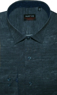 Nadměrná pánská košile (šedá) s dlouhým rukávem, vel. 49/50 - N185/105