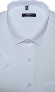 Nadměrná pánská košile (bílá) s krátkým rukávem, vel. 47/48 - N170/211