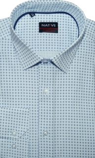 Pánská košile (potisk) s dlouhým rukávem, vypasovaná, vel. 39/40 - N185/603