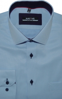 Pánská košile (modrá) s dlouhým rukávem, vel. 43/44 - N185/456