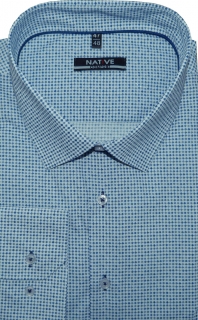 Nadměrná pánská košile (modrá) s dlouhým rukávem, vel. 53/54 - N195/301-12