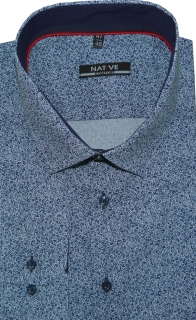Nadměrná pánská košile (modrá) s dlouhým rukávem, vel. 53/54 - N195/301-05