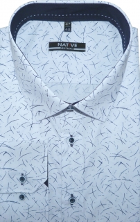 Nadměrná pánská košile (bílá) s dlouhým rukávem, vel. 49/50 - N195/301-08