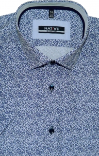 Pánská košile (modrá) s krátkým rukávem, vel. 41/42 - Native N190/416