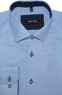 Pánská košile slim (modrá) s dlouhým rukávem, vel. 43/44 - N195/913