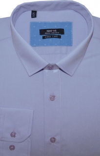 Pánská košile (fialová) s dlouhým rukávem, vypasovaná, vel. 37/38 - N175/205
