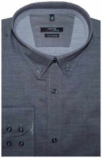 Pánská košile (šedá) s dlouhým rukávem, vypasovaná, vel. 37/38 - N165/139
