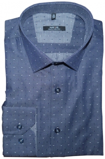 Pánská košile (modrá) s dlouhým rukávem, vypasovaná, vel. 37/38 - N165/008