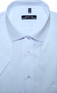 Pánská košile (bílá) s krátkým rukávem, vel. 43/44 - N200/301