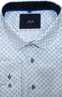 Nadměrná pánská košile (bílá) s dlouhým rukávem, vel. 47/48 - N175/374