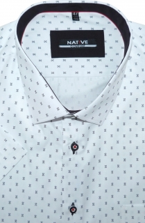 Nadměrná pánská košile (bílá) s krátkým rukávem, vel. 53/54 - N200/412