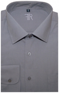 Pánská košile (šedá) s dlouhým rukávem, vel. 37/38 - FR 051/144