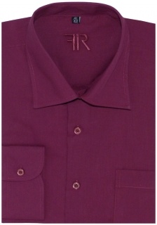 Pánská košile (vínová) s dlouhým rukávem, vel. 37/38 - FR 051/004