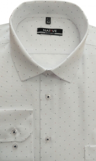 Nadměrná pánská košile (bílá s potiskem), vel. 53/54 - N215/304