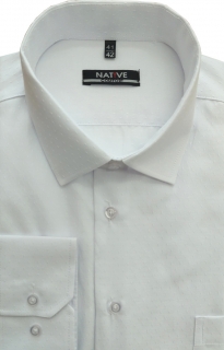 Nadměrná pánská košile (bílá, vytkávaná), vel. 53/54 - N215/314