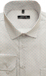 Nadměrná pánská košile (bílá s potiskem), vel. 49/50 - N215/317