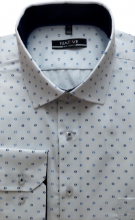 Nadměrná pánská košile (bílá) s dlouhým rukávem, vel. 47/48 - N215/332