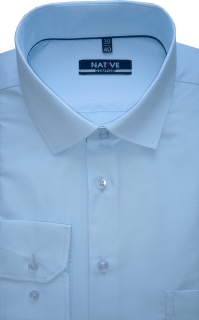 Nadměrná pánská košile (modrá) s dlouhým rukávem, vel. 47/48 - N215/336