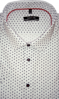 Nadměrná pánská košile (bílá) s krátkým rukávem, vel. 51/52 - N220/313