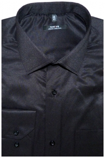 Pánská košile (černá) s dlouhým rukávem, vel. 41/42 - N951/002