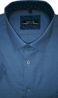 Nadměrná pánská košile (modrá) s krátkým rukávem, vel. 47/48 - N220/317
