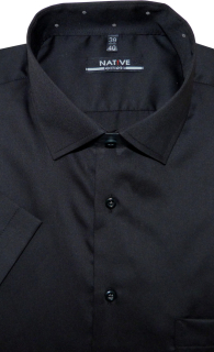 Nadměrná pánská košile (černá) s krátkým rukávem, vel. 49/50 - N220/334