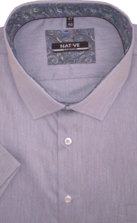 Nadměrná pánská košile (modrá) s krátkým rukávem, vel. 51/52 - N220/327