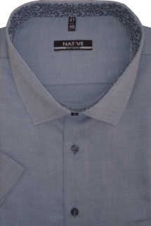 Nadměrná pánská košile (modrá) s krátkým rukávem, vel. 49/50 - N220/327B
