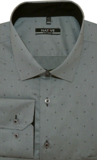 Nadměrná košile Native (šedá) s dlouhým rukávem, vel. 53/54 - N235/323