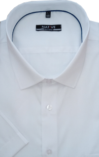 Nadměrná pánská košile (bílá) s krátkým rukávem, vel. 53/54 - N230/311
