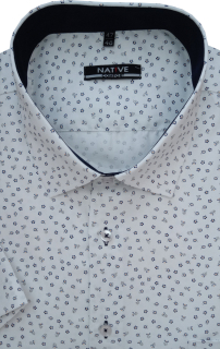 Nadměrná pánská košile (bílá) s krátkým rukávem, vel. 51/52 - N230/316