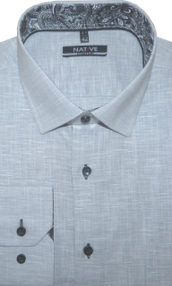 Košile Native (šedá) s dlouhým rukávem, vel. 45/46 - N235/354