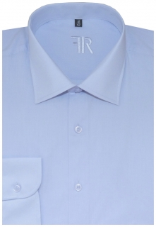 Pánská košile (modrá) s dlouhým rukávem, vypasovaná, vel. 43/44 - FR 052/006