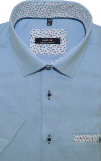 Pánská košile (modrá) s krátkým rukávem, vel. 39/40 - Native N170/309