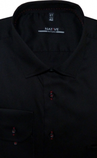 Pánská košile (černá) s dlouhým rukávem, vel. 39/40 - N195/304