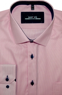 Pánská košile (růžová) s dlouhým rukávem, vel. 39/40 - N185/450