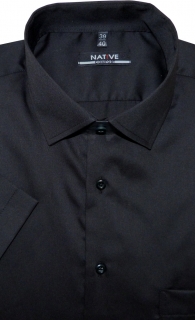 Pánská košile (černá) s krátkým rukávem, vel. 39/40 - N190/302