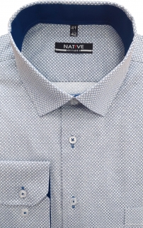 Nadměrná pánská košile (modrý potisk), vel. 47/48 - N215/327
