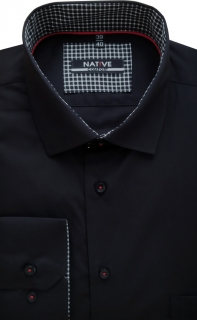 Pánská košile (černá) s dlouhým rukávem, vel. 39/40 - N215/321