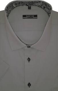 Nadměrná pánská košile (šedá) s krátkým rukávem, vel. 49/50 - N220/320