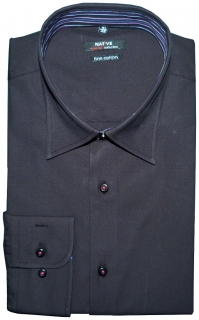 Pánská košile (černá) s dlouhým rukávem, vel. 39/40 - N145/013