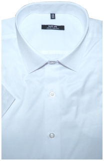 Pánská košile (bílá) s krátkým rukávem, vypasovaná, 39/40 - N902/001
