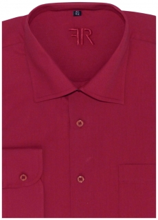 Pánská košile (červená) s dlouhým rukávem, vel. 39/40 - FR 051/005